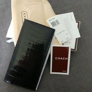 NWT Vintage Coach Alligator Breast Pocket Wallet